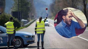 Posto di blocco e automobilista disperato