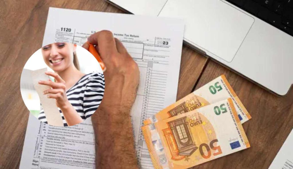Dichiarazione dei redditi e soldi (Depositphotos foto) - www.systemcue.it